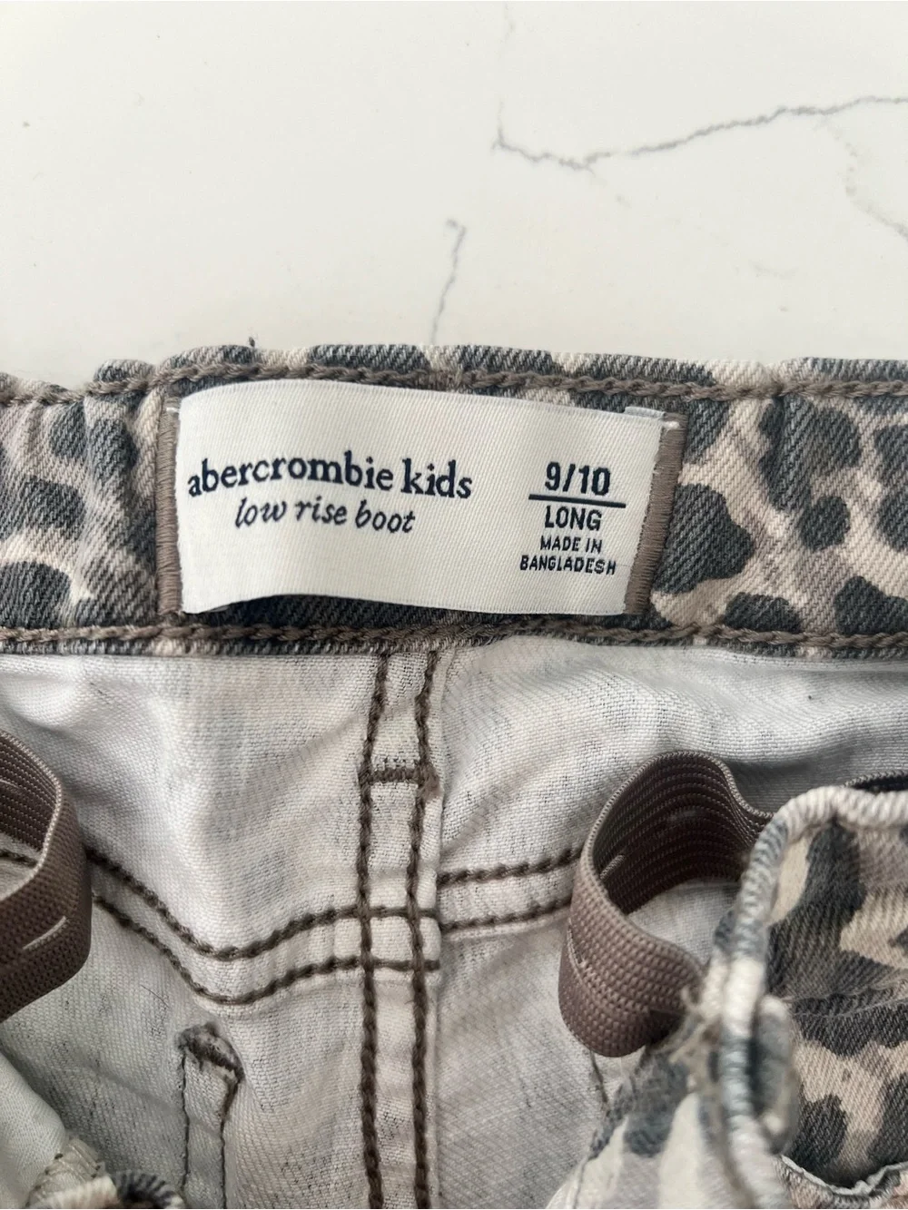 Girls Abercrombie Leopard Print Flared jeans